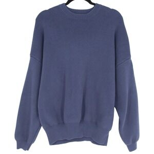 Alo Yoga Scholar Crew Neck Sweater Size M Bluestone Ribbed Crew Neck Pullover